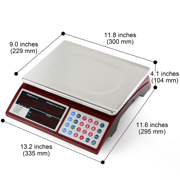  Price Computing Scale 66LB Electronic Meat Scale Commercial  Digital Food Weight Scale for Deli Supermarket Farmers Market Retail Outlet  Store: Home & Kitchen