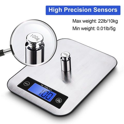 Food Scale 22lb/10kg, Kitchen Digital Scale USB Rechargeable with Weight Grams  Ounces Cooking Baking, Stainless Steel and Tempered Glass Platform  Waterproof - China Kitchen Digital Scale and Food Scale price